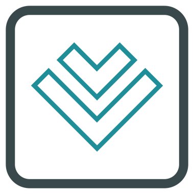 Vektör simgesi bir çerçeve içinde aşağı yön