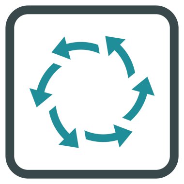 Santrifüj oklar bir çerçeve içinde simge vektör