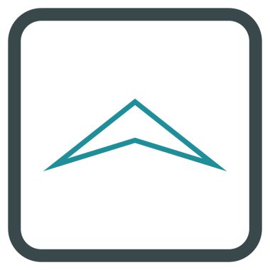 Vektör simgesi bir çerçeve içinde yukarı ok ucu