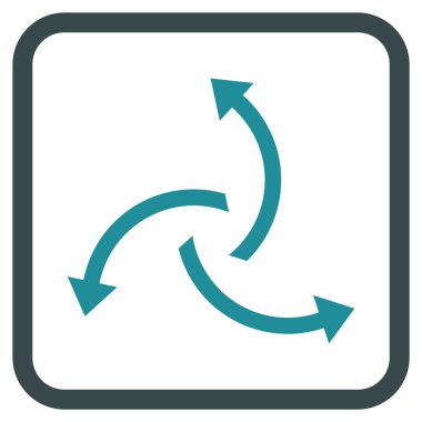 Santrifüj oklar bir çerçeve içinde simge vektör