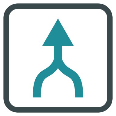 Vektör simgesi bir çerçeve içinde yukarı ok birleştirmek