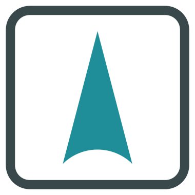 Vektör simgesi bir çerçeve içinde yukarı ok ucu