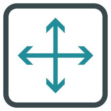 Genişletin okları vektör simgesi bir çerçeve içinde