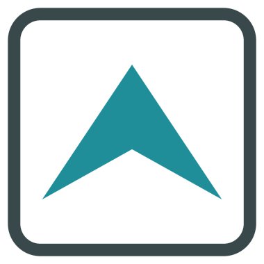 Vektör simgesi bir çerçeve içinde yukarı ok ucu