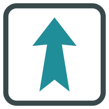 Vektör simgesi bir çerçeve içinde yukarı ok