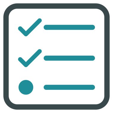 Denetim listesi vektör simgesi bir çerçeve içinde