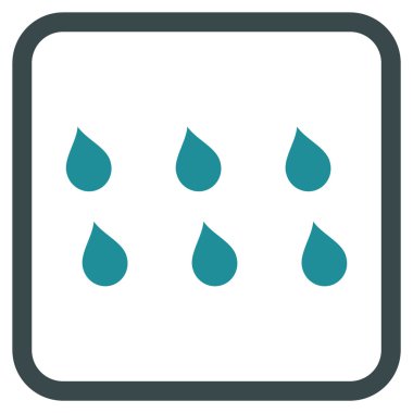 Damla vektör simgesi bir çerçeve içinde