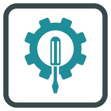 Bir çerçevedeki mühendislik vektör simgesi