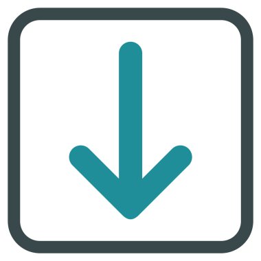 Vektör simgesi bir çerçeve içinde aşağı ok