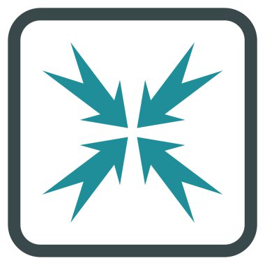 Sıkıştırma ok bir çerçeve içinde simge vektör