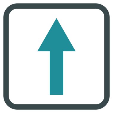 Vektör simgesi bir çerçeve içinde yukarı ok