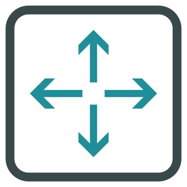 Genişletin okları vektör simgesi bir çerçeve içinde