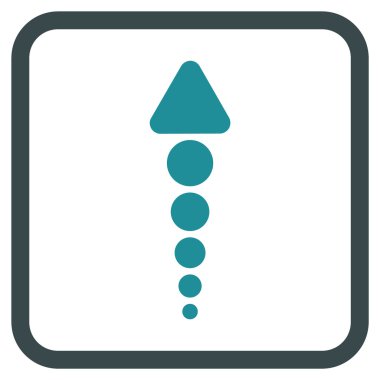 Vektör simgesi bir çerçeve içinde yukarı ok