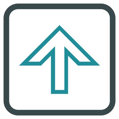 Vektör simgesi bir çerçeve içinde yukarı ok