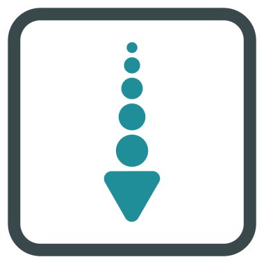 Vektör simgesi bir çerçeve içinde aşağı ok