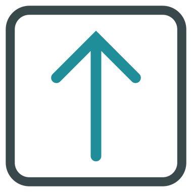 Vektör simgesi bir çerçeve içinde yukarı ok