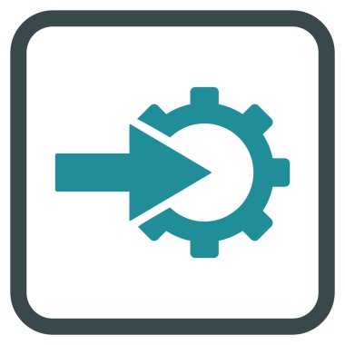 COG Tümleştirme vektör simgesi bir çerçeve içinde