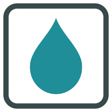 Damla vektör simgesi bir çerçeve içinde