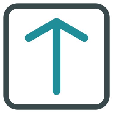 Vektör simgesi bir çerçeve içinde yukarı ok