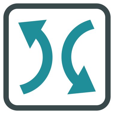 Exchange oklar bir çerçeve içinde simge vektör