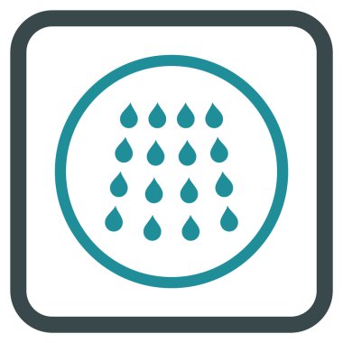 Damla vektör simgesi bir çerçeve içinde