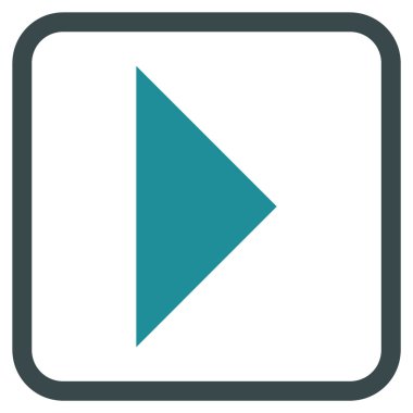 Ok ucu doğru vektör simgesi bir çerçeve içinde