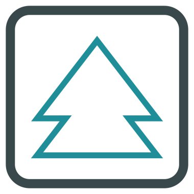 Yön yukarı vektör simgesi bir çerçeve içinde