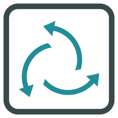 Santrifüj oklar bir çerçeve içinde simge vektör