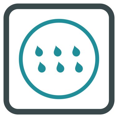 Damla vektör simgesi bir çerçeve içinde