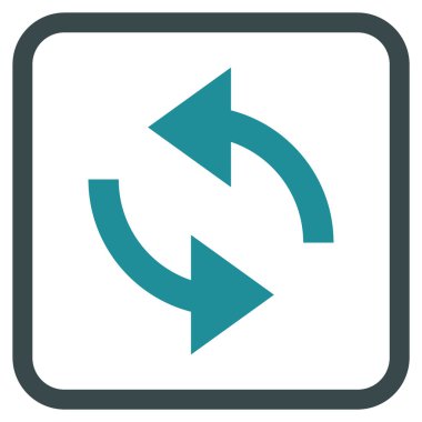 Exchange oklar bir çerçeve içinde simge vektör