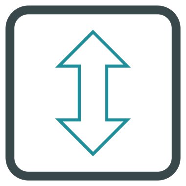 Exchange dikey vektör simgesi bir çerçeve içinde