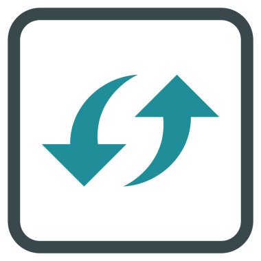 Exchange oklar bir çerçeve içinde simge vektör