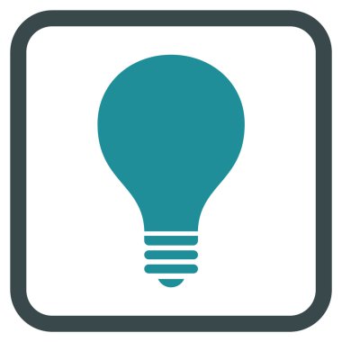 Ampul vektör simgesi bir çerçeve içinde