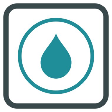 Damla vektör simgesi bir çerçeve içinde