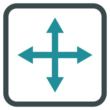 Genişletin okları vektör simgesi bir çerçeve içinde