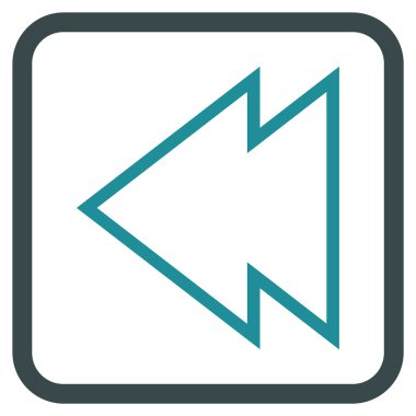 Yön sol vektör simgesi bir çerçeve içinde