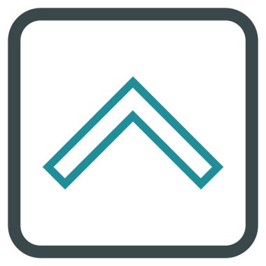 Vektör simgesi bir çerçeve içinde yukarı ok ucu