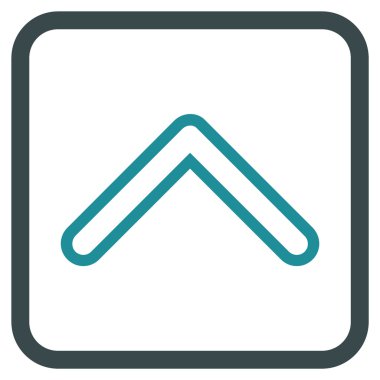 Vektör simgesi bir çerçeve içinde yukarı ok ucu