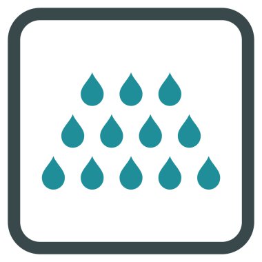 Damla vektör simgesi bir çerçeve içinde