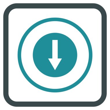 Bir çerçeve içinde yönlü ok vektör simgesi