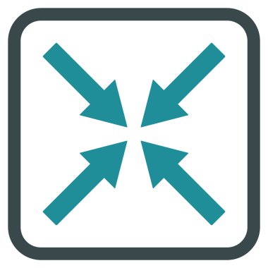 Merkezi oklar bir çerçeve içinde simge vektör