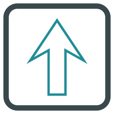 Vektör simgesi bir çerçeve içinde yukarı ok