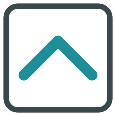 Yön yukarı vektör simgesi bir çerçeve içinde