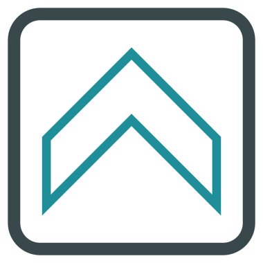 Vektör simgesi bir çerçeve içinde yukarı ok ucu