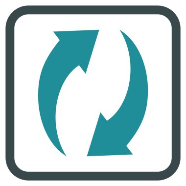 Vektör simgesi bir çerçeve içinde yenileme