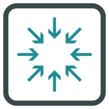 Basınç oklar bir çerçeve içinde simge vektör