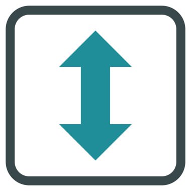 Dikey Exchange oklar bir çerçeve içinde simge vektör