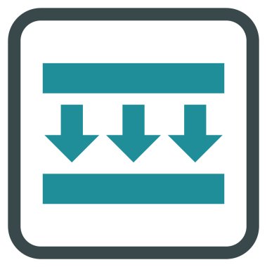 Basıncı vektör simgesi bir çerçeve içinde aşağı