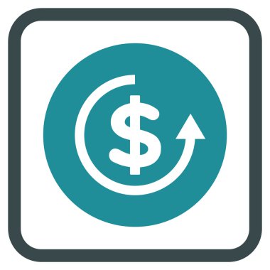 Geri ödeme vektör simgesi bir çerçeve içinde