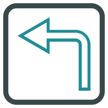 Sol vektör simge bir çerçevede açmak